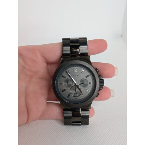 Michael Kors Men's Dylan Gunmetal Chronograph Watch MK8205 43mm. - Picture 1 of 8
